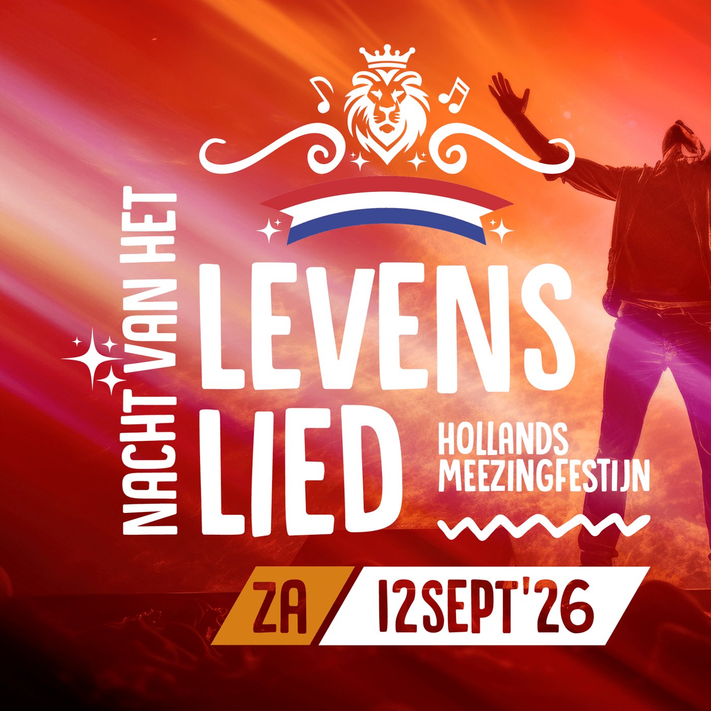 Promotiebeeld van Nacht van het Levenslied op het Raadhuisplein in Drunen